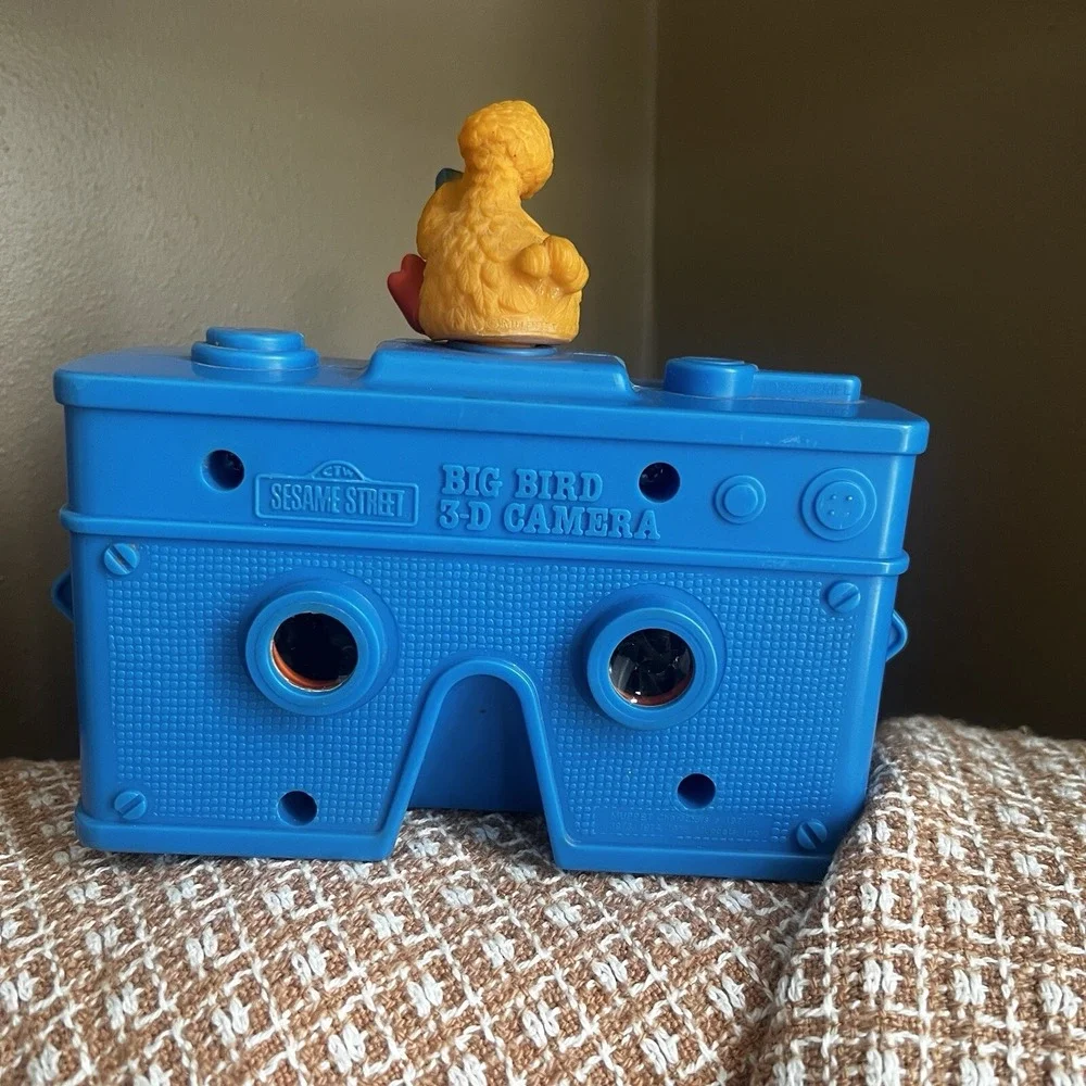 Vintage 1978 Sesame Street Big Bird Toy Alphabet 3D Camera